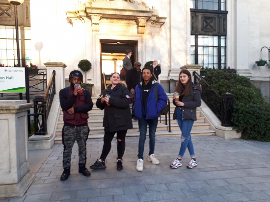 Group outside Town Hall